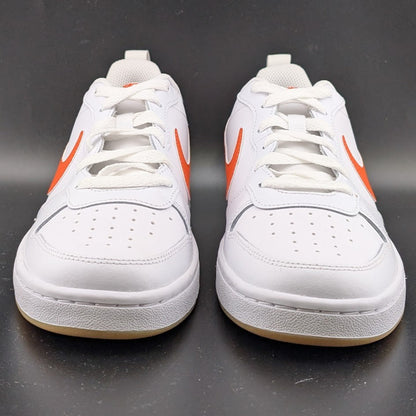 NIKE Court Borough Low 2 GS White/Orange BQ5448-114 Sizes 4.5Y-6.5 (Women's 6-8) Nike