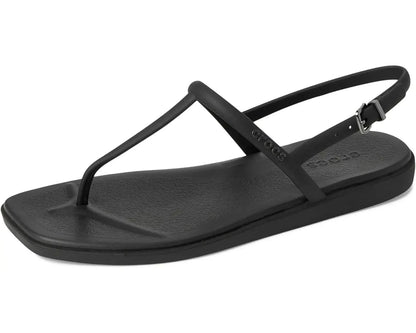 Crocs Miami Sandals Women's US 9 Black Adjustable Strap Thong Flip Flop 209793 Crocs