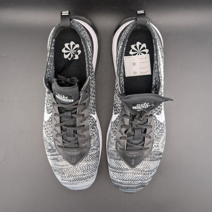 Nike Men's Size 8 Air Max Flyknit Racer DJ6106-001 Black/White Nike