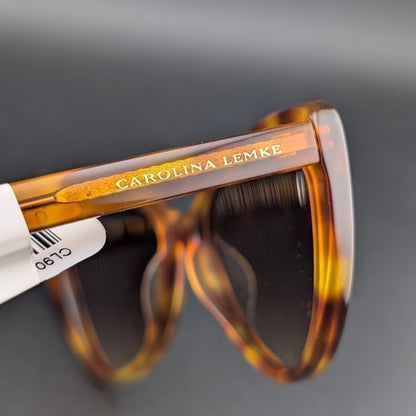 Carolina Lemke CL9051-02 Women's Cat Eye Tortoise Yellow Brn Tinted UV400 145mm Carolina Lemke