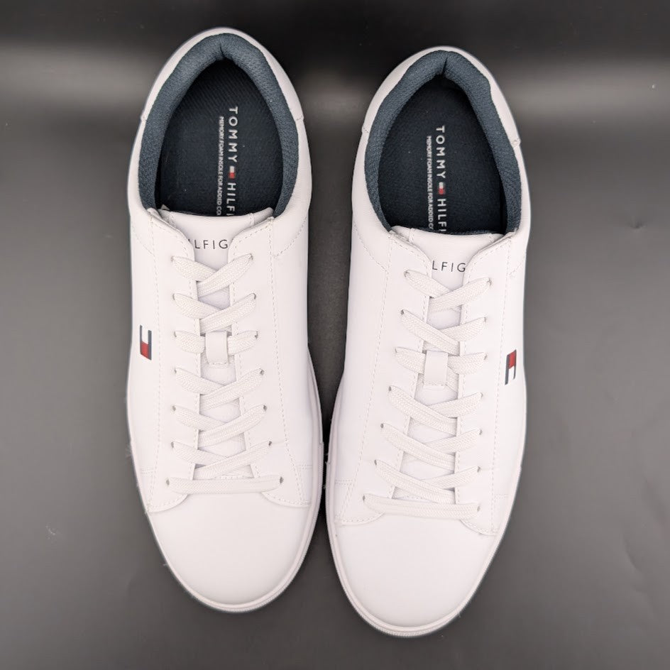 Tommy Hilfiger Men's Size 10M Brecon Cup Sole White Sneakers Tommy Hilfiger