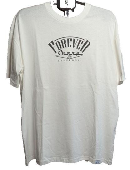 Forever Sharp Short Sleeve Skeleton Surfer White Size Large T-Shirt by JaceyJace JaceyJace