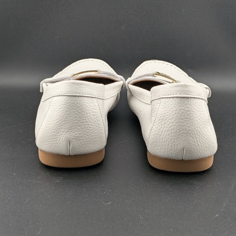 Giani Bernini Womens Size 8M Dailyn Tumbled White Leather Loafers w/ Memory Foam Giani Bernini