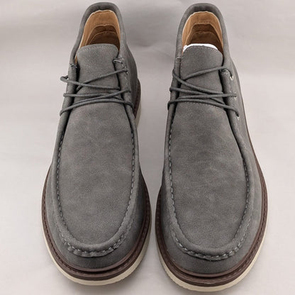 Men's Size 9.5 Moc Toe Boots Comfortable Lightweight Chukka Casual Wedge Grey Coutgo