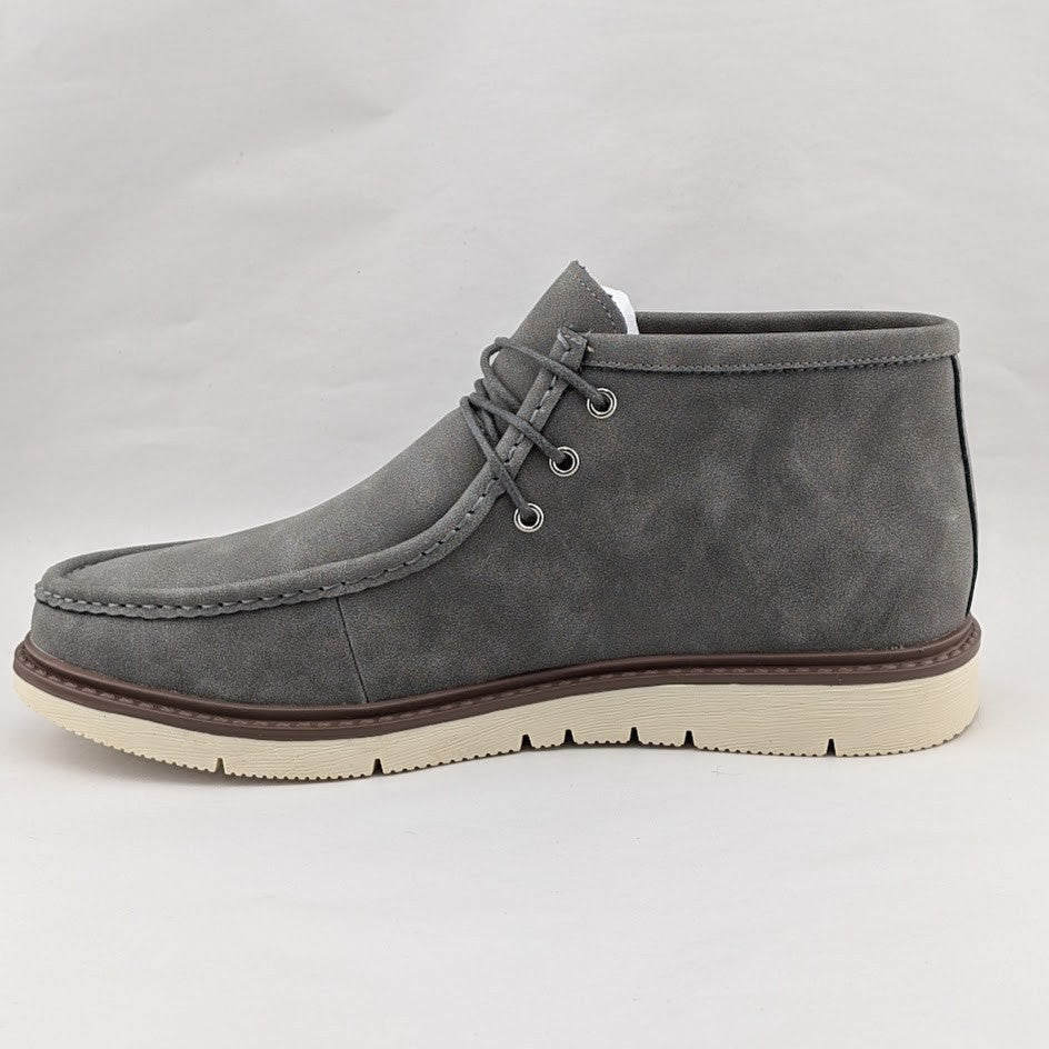 Men's Size 9.5 Moc Toe Boots Comfortable Lightweight Chukka Casual Wedge Grey Coutgo