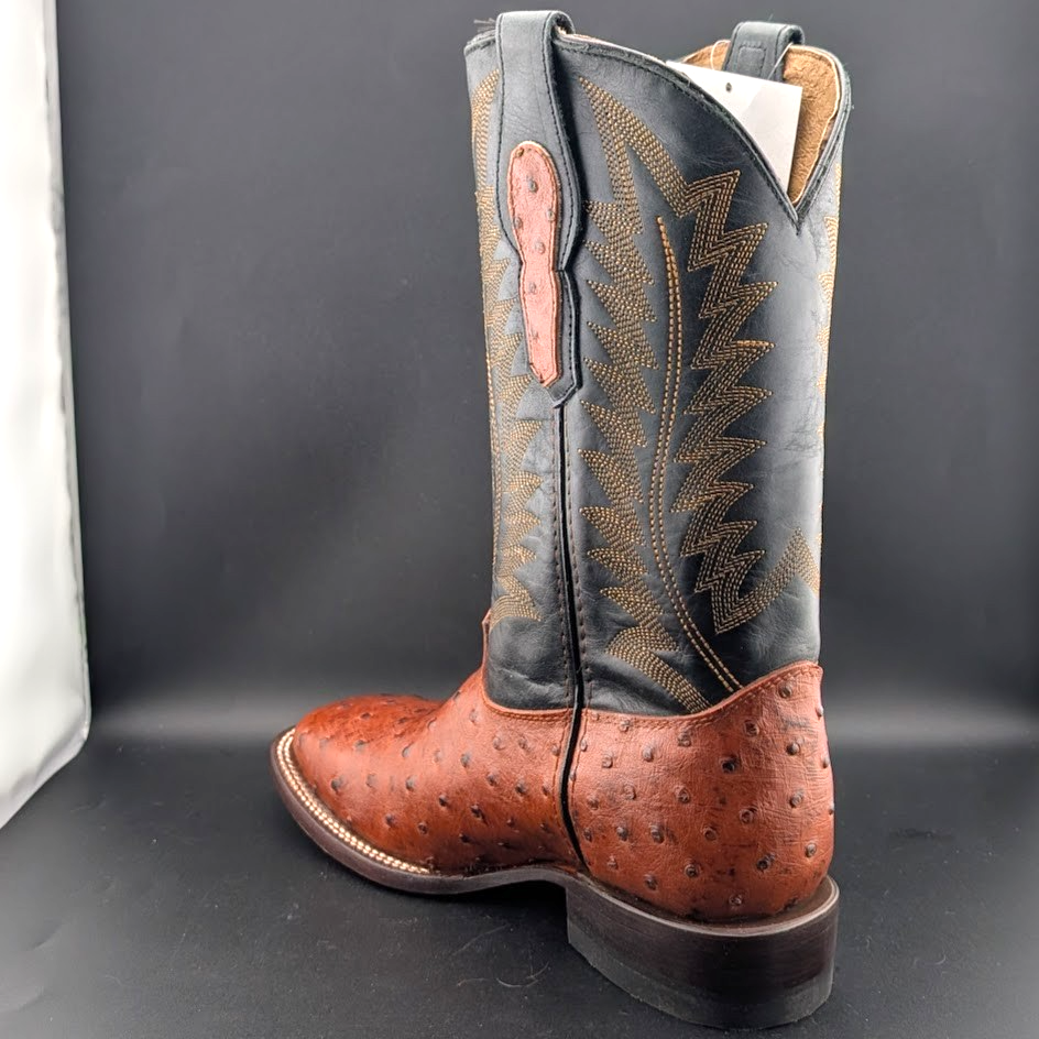 Men's Size 8.5D Reywelt Full Quill Exotic Ostrich Cowboy Boots Handmade Botas Reywelt