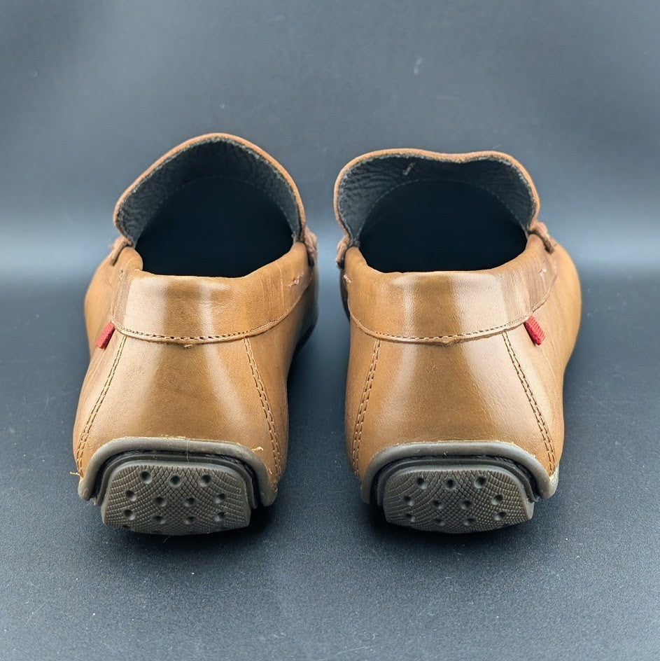 Marc Joseph New York Nebraska Loafer Men's US 10M Tan Napa Leather Shoes Mocs Marc Joseph New York