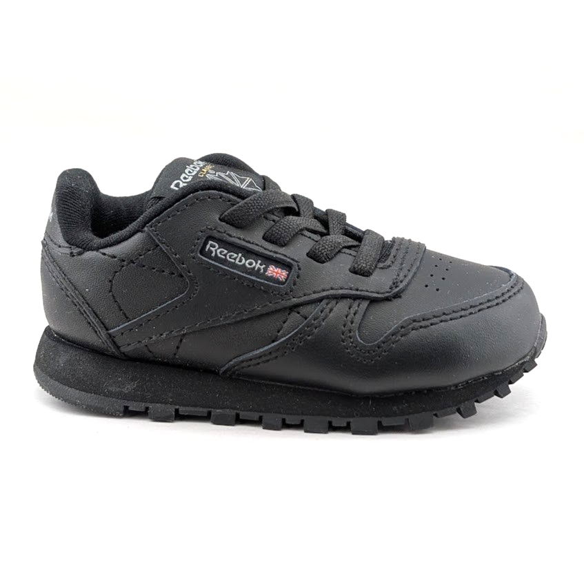 Reebok CL Leather Unisex Infant/Toddler Shoes Size 5 ~ Black Reebok