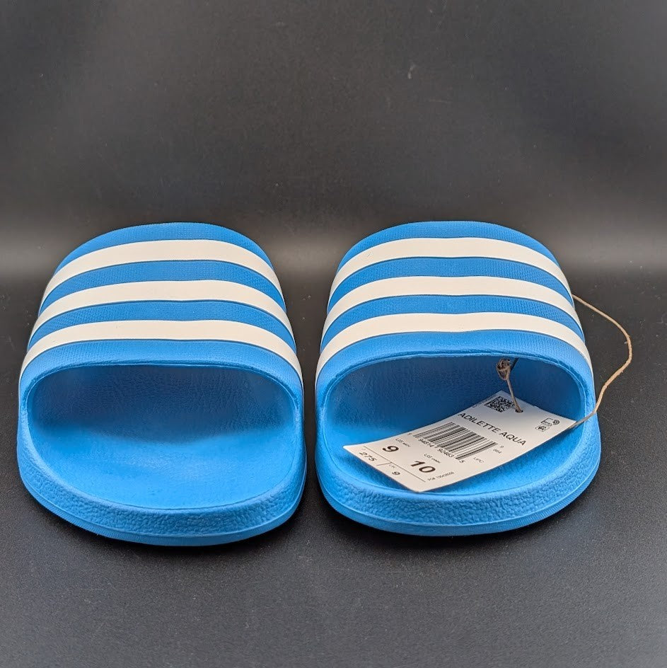 Adidas FY8047 Solar Blue Adilette Aqua Slide Sandals NWT **FREE SHIPPING adidas