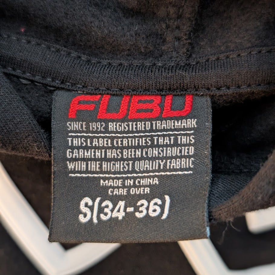 FUBU Men's Long Sleeve Fleece Hoodie Sweatshirt Black Size S/LG/XL/2XL/3XL FUBU