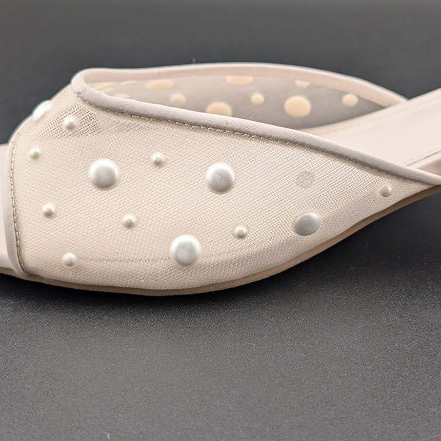 DV by Dolce Vita Size 9 Dorthey Pearl Slides Women's Dress Sandal Dolce Vita