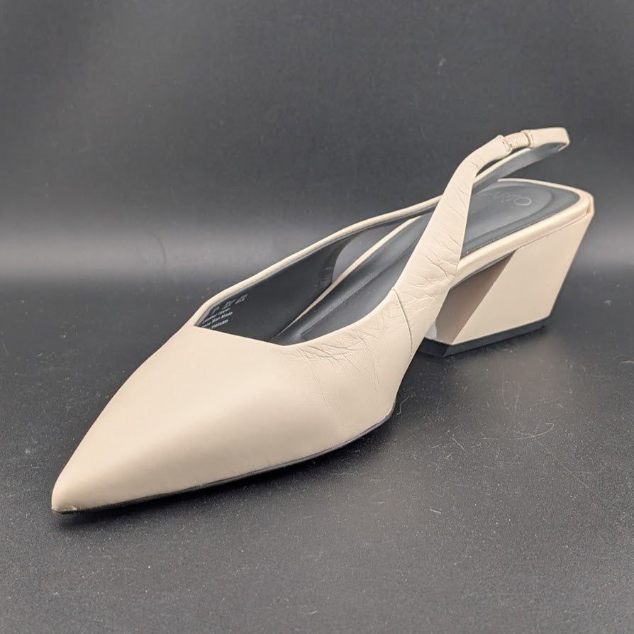 Franco Sarto Women's 9.5 A-Gena Leather Slingback Pointed Toe Pumps Franco Sarto