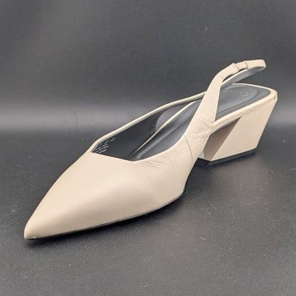 Franco Sarto Women's 9.5 A-Gena Leather Slingback Pointed Toe Pumps Franco Sarto