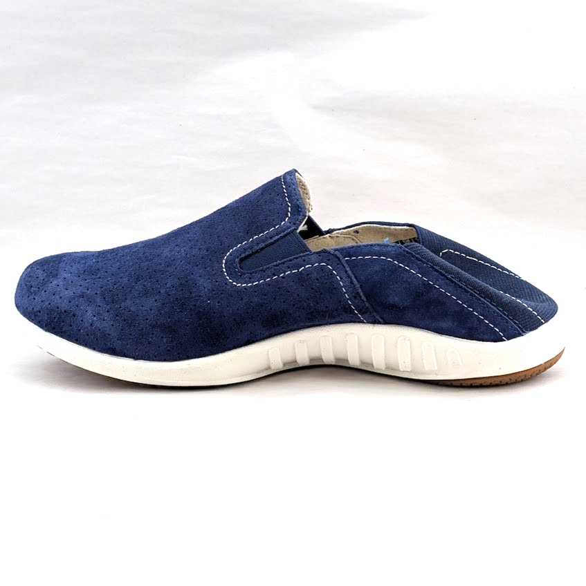 Spenco Brooklyn Women's US 6 Wide Navy Suede Convertible Slip-On Clogs Shoes Spenco