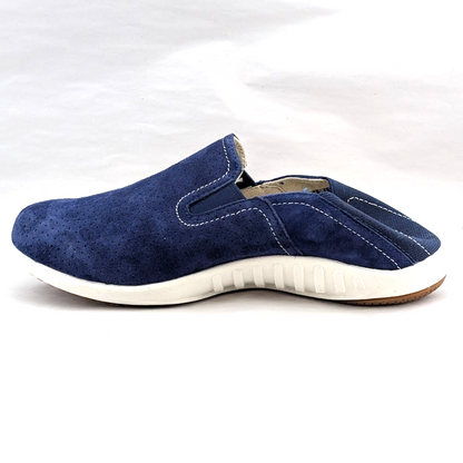 Spenco Brooklyn Women's US 6 Wide Navy Suede Convertible Slip-On Clogs Shoes Spenco