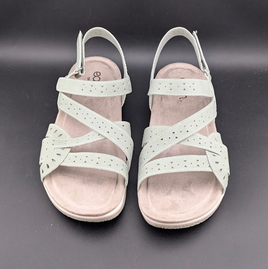 Earth Seravi3 Women's Size 7.5W Sandal Light Green Memory Foam Footbed Earth