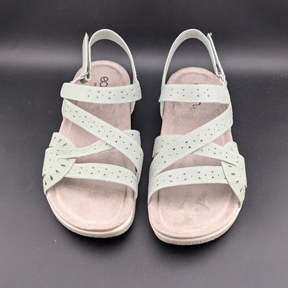 Earth Seravi3 Women's Size 7.5W Sandal Light Green Memory Foam Footbed Earth