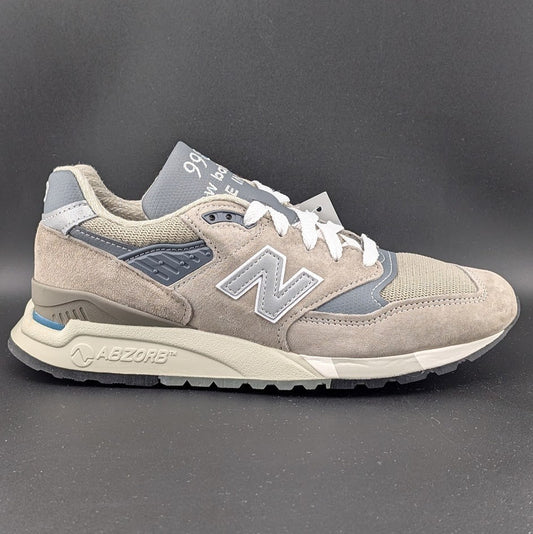 New Balance 998 Mens Size 6.5/Womans 8 Grey Silver Classic Sneaker Made in USA New Balance