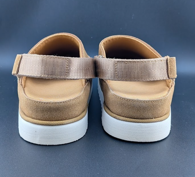 Women's Sz 8.5 Wide Faux Suede Platform Clogs / Slippers with Memory Foam Miggliacci