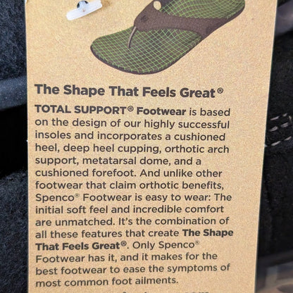 Spenco Hearthside Black Womens Sz 12B Orthotic Wool Indoor/Outdoor Dress Slipper Spenco