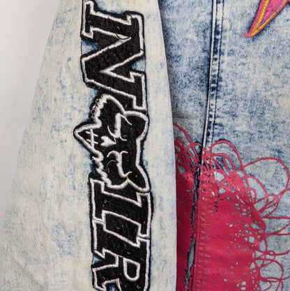 Maison Noir Fashion Denim Hand Painted Skull Jacket Men’s Sz XXL NEW w/ Tags Maison Noir