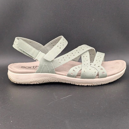 Earth Seravi3 Women's Size 7.5W Sandal Light Green Memory Foam Footbed Earth