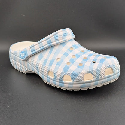 Crocs Classic Clogs Unisex m7 / w9 Blue White Gingham Shoes TLW235 NWT Crocs