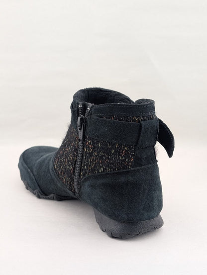 Skechers Womens Size 6  Bikers Lite High-Grade Suede & Sweater Knit Ankle Boot SKECHERS
