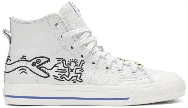Adidas Nizza/Keith Haring "Pop Art" Leather Hitop ~Mens Sz 7/Wos Sz 8 | EE9297 adidas