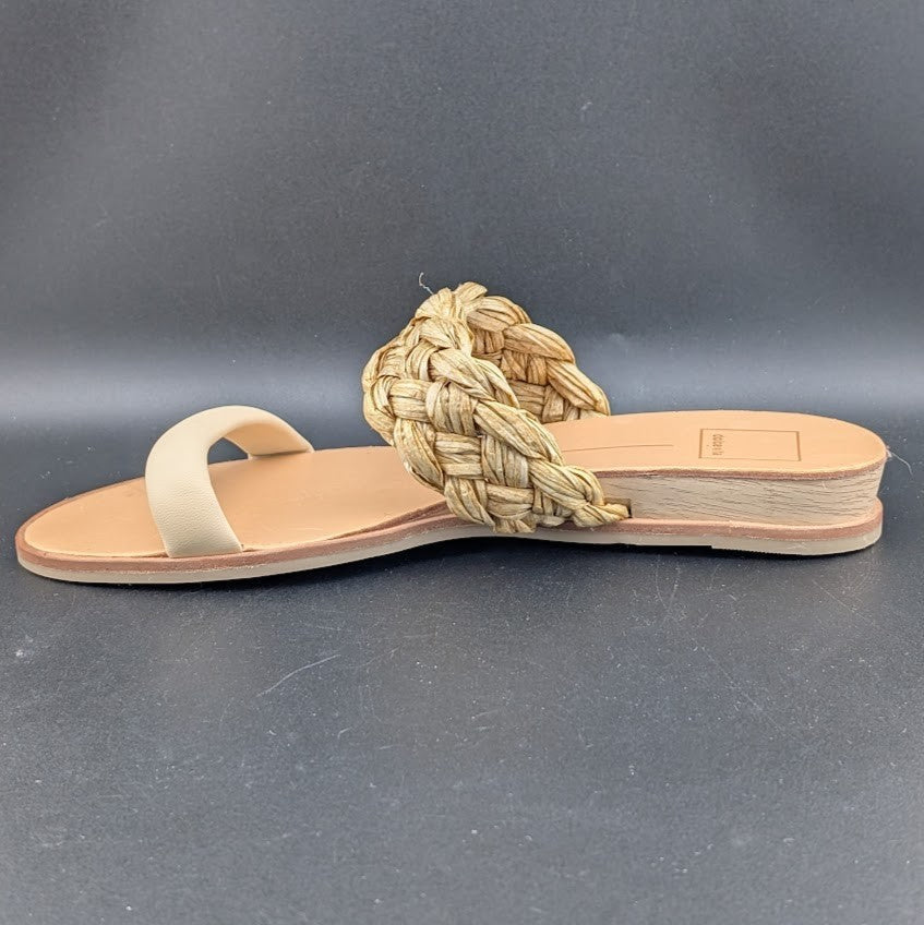 NEW DOLCE VITA Women's Size 9 Natural Raffia Slide/Sandals Dolce Vita