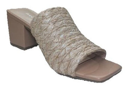 Madden Girl Women's TAZ | Natural Raffia 2.75” Block Heel Sandal | Size 6M Madden Girl