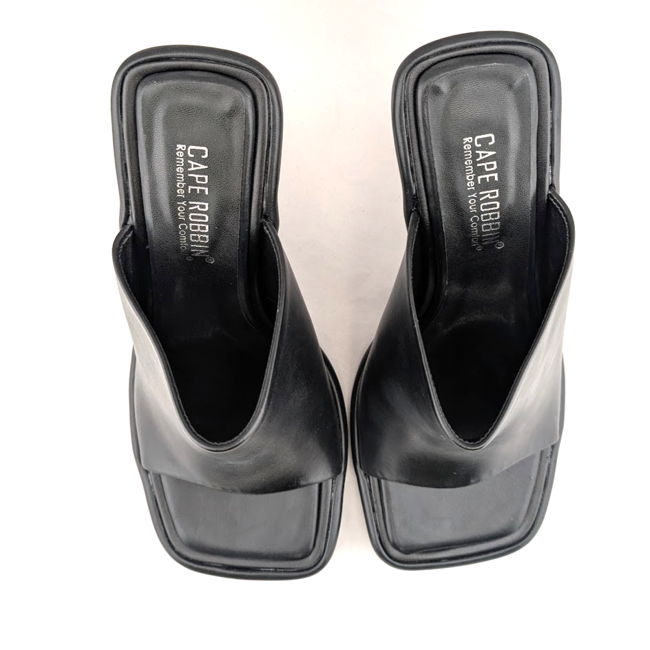 CAPE ROBBIN Ander Women's Size 8 Black Open Toe 4-inch Heeled Sandals NIB 3370 Cape Robbin