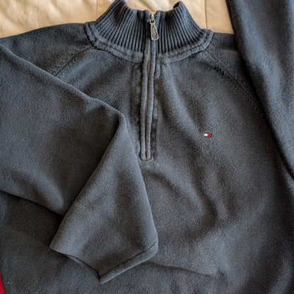 Tommy Hilfiger Size XL Sport Pullover Sweater Quarter Zip Color Block Tommy Hilfiger