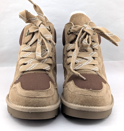 Robbin Girl Size 7.5 Melika Brown Faux Fur High Top Sneaker Booties Robbin Girl