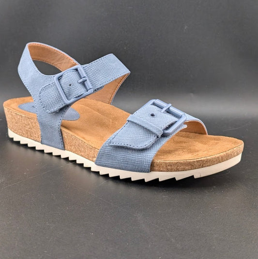 Eurosoft by Sofft Glinda Sandals Women's 10M Mist Blue Adjustable Strap 4363 Eurosoft by Sofft