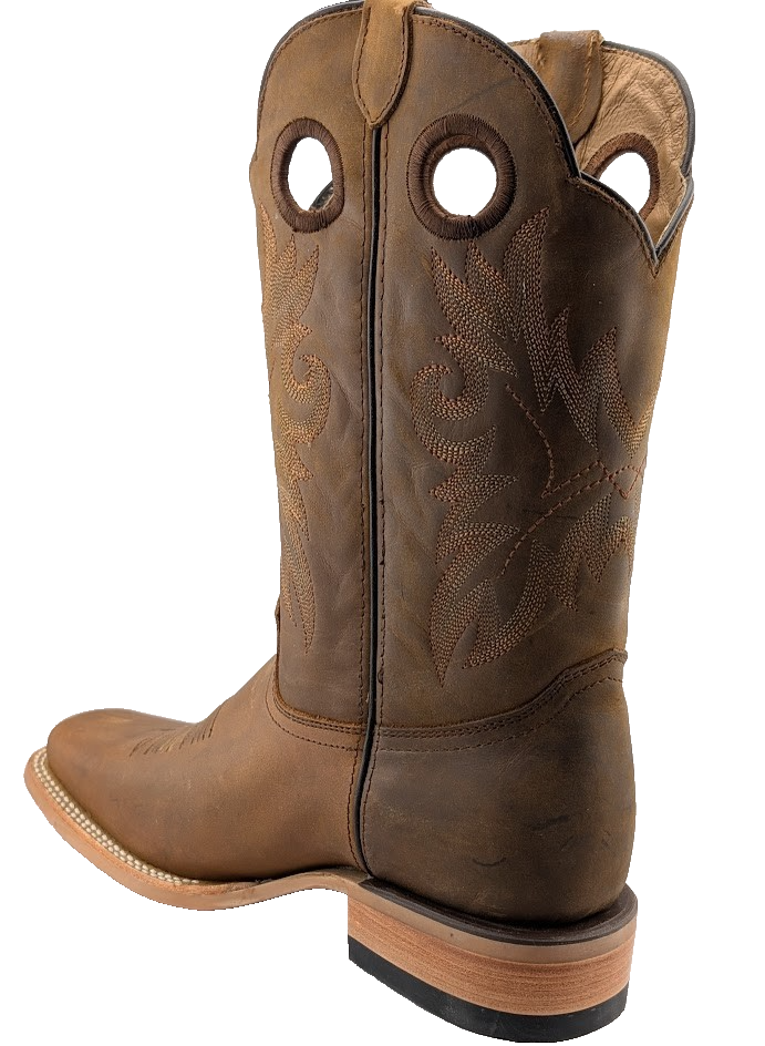 Men's Size 10 Rodeo Cowboy Boots Leather Hibrido Suela Tacoma Cuero Bota Vaquera REYWELT