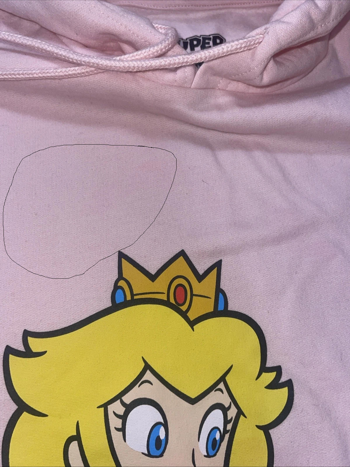 Hot Topic Medium Super Mario Princess Peach Pink Hoodie Sweatshirt New Size S-XL Hybrid