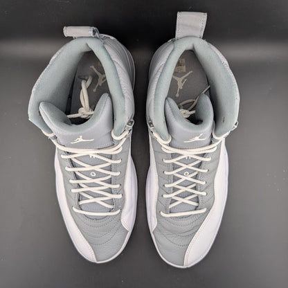 Air Jordan 12 Retro Stealth Men's Sneakers Size 12 White-Cool Grey Worn Once Jordan