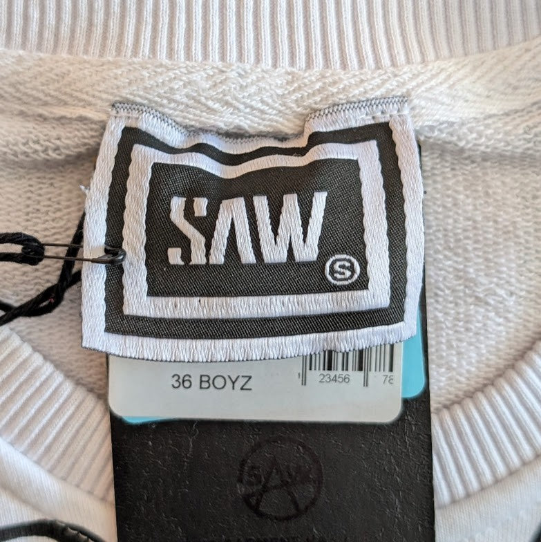 Saw Clothing Couture Men's Size Small Sweatshirt~White Letter Box ~ AndEver SAW Clothing