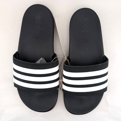adidas Adilette Comfort JS4313 Unisex Slides Black w/ White NIB adidas
