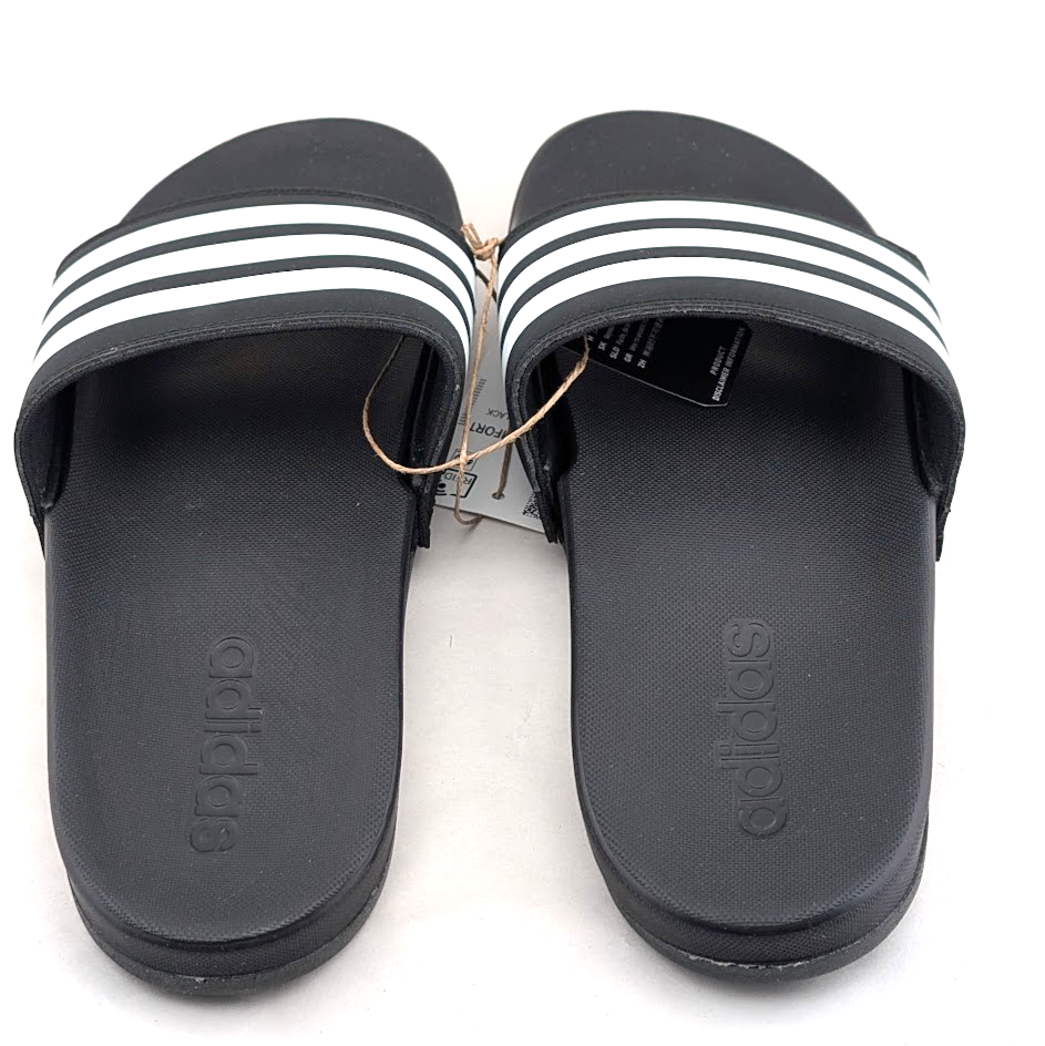 adidas Adilette Comfort JS4313 Unisex Slides Black w/ White NIB adidas