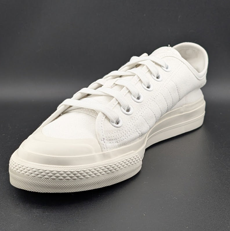 adidas Men's Size 8 / Wo's 9 Nizza RF Canvas Shoes Triple White  EF1883 adidas