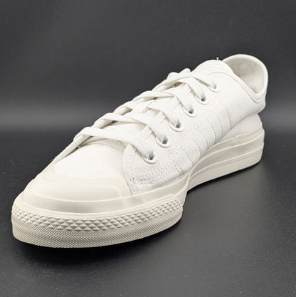 adidas Men's Size 8 / Wo's 9 Nizza RF Canvas Shoes Triple White  EF1883 adidas