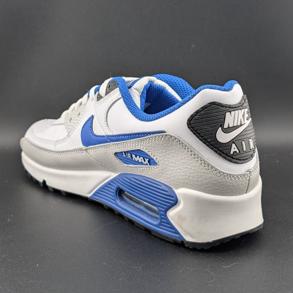 Men's Size 8 Air Max 90 Leather White / Game Royal-Photon Dust FN6843-100 Nike