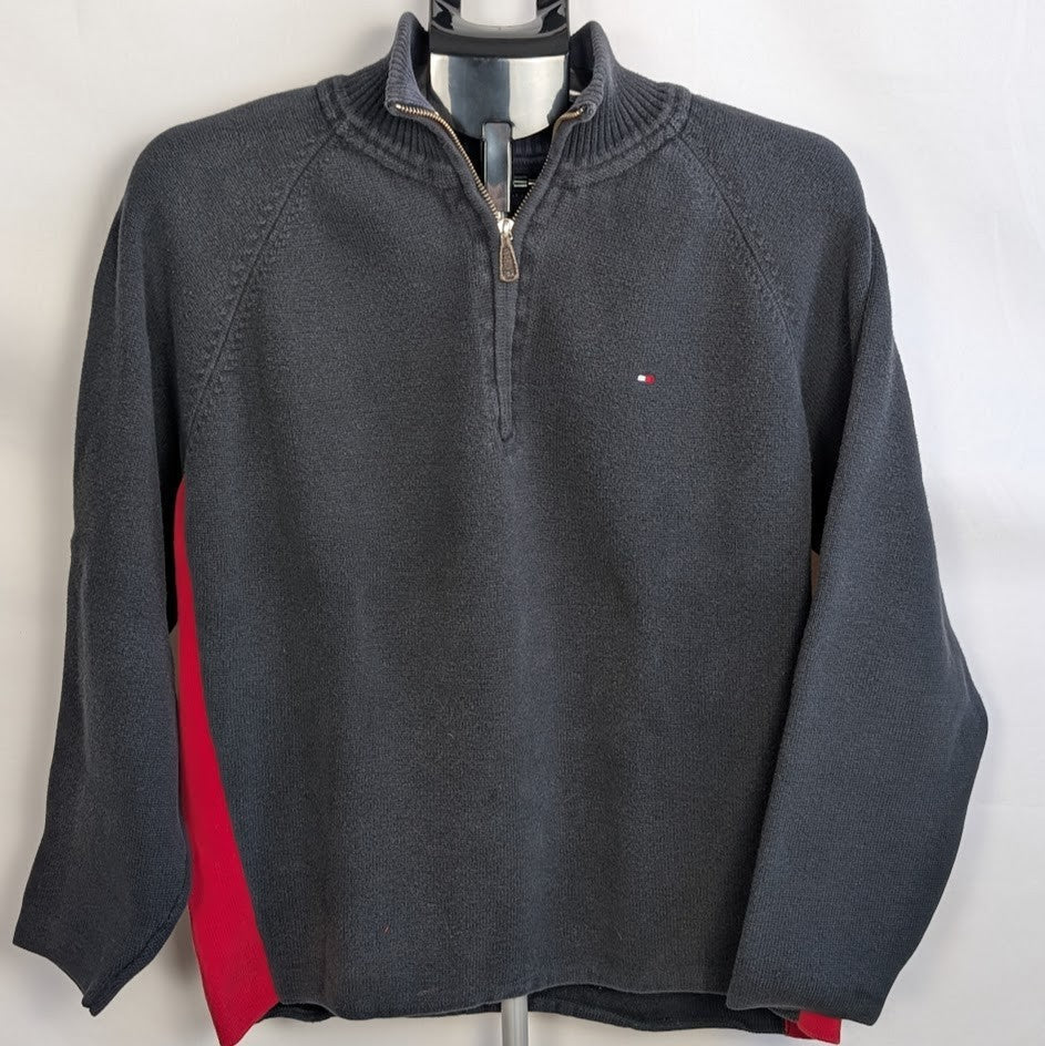 Tommy Hilfiger Size XL Sport Pullover Sweater Quarter Zip Color Block Tommy Hilfiger
