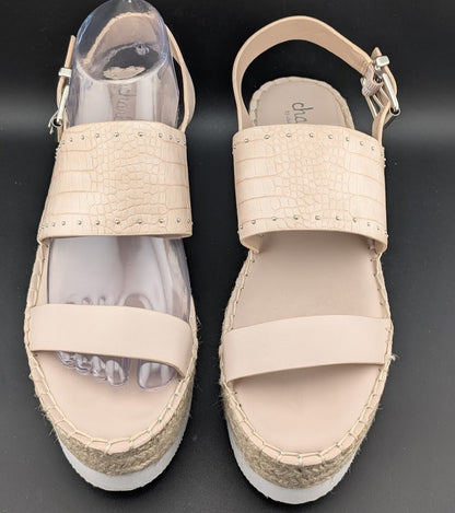 CHARLES by Charles David Women's Size 9.5 Scale Platform Wedge Sandals in Nude CHARLES DAVID