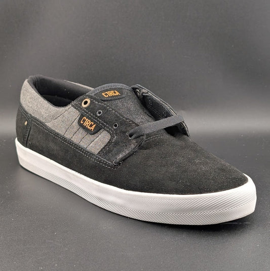 C1RCA Lancer Skate Shoes Mens 8.5/Wos 10 Black Grey Leather Low Sneakers NIB C1RCA
