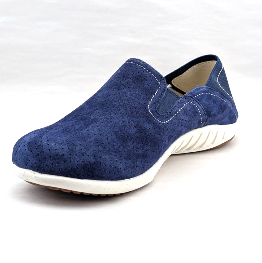 Spenco Brooklyn Women's US 6 Wide Navy Suede Convertible Slip-On Clogs Shoes Spenco
