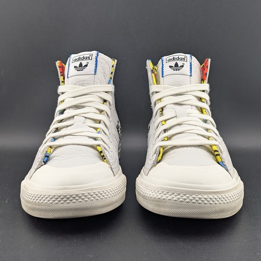 Adidas Nizza/Keith Haring "Pop Art" Leather Hitop ~Mens Sz 7/Wos Sz 8 | EE9297 adidas