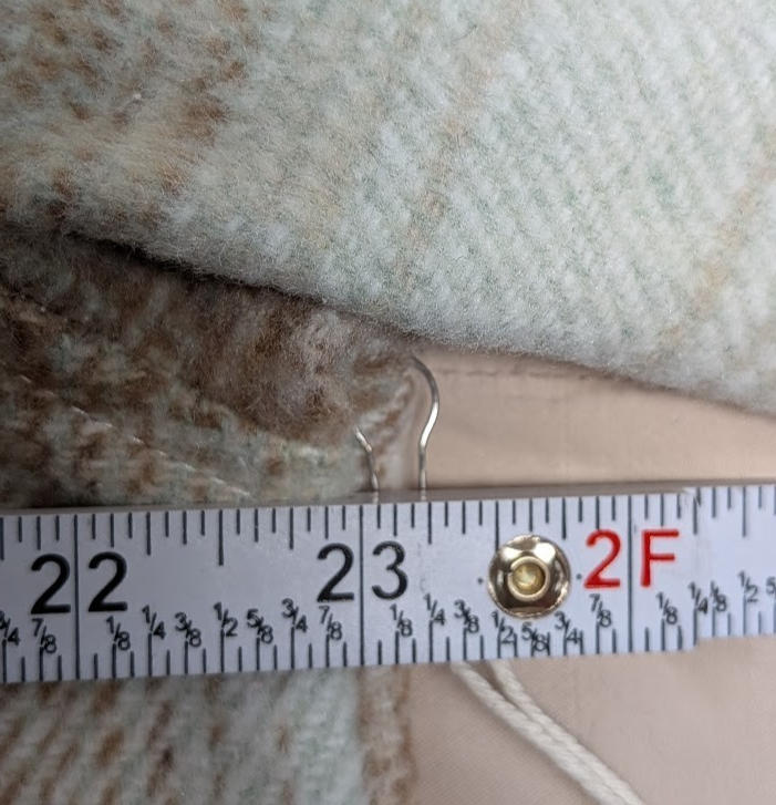 Museum Of Peace And Quiet Wordmark Cotton Plaid Jacket~Sage / Beige Size Medium Wordmark